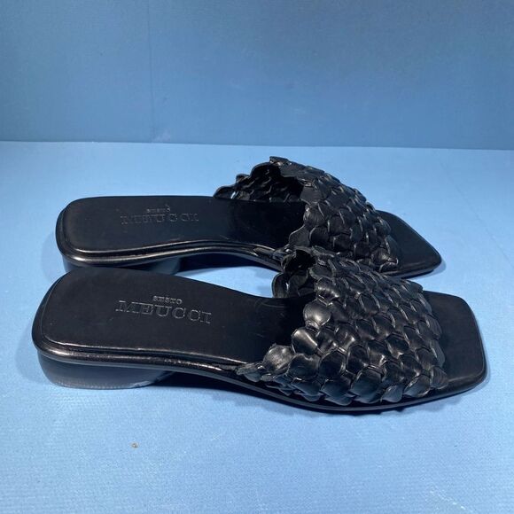 Sesto Meucci Women's SZ 6B Black Slip-On Sandals Italy new - Picture 2 of 7